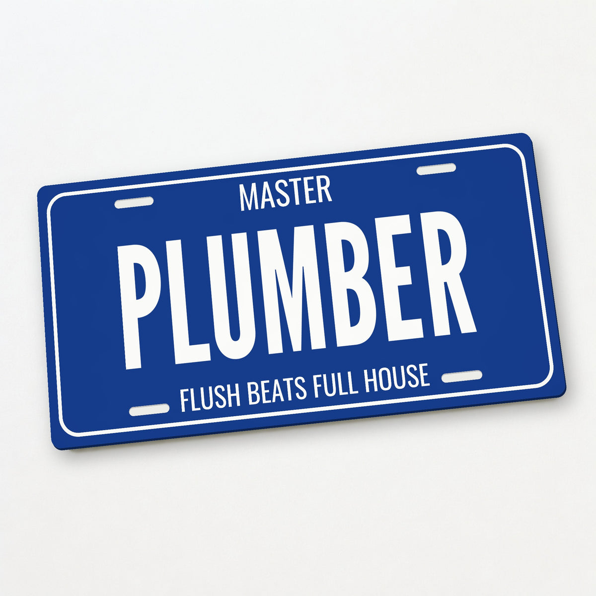 Master Plumber License Plate Sign - 12 x 6 in aluminum license plate