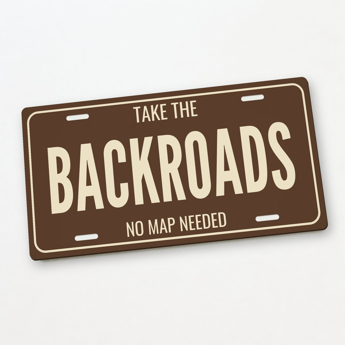 Take The Backroads Truck License Plate - 12 x 6 in aluminum license plate