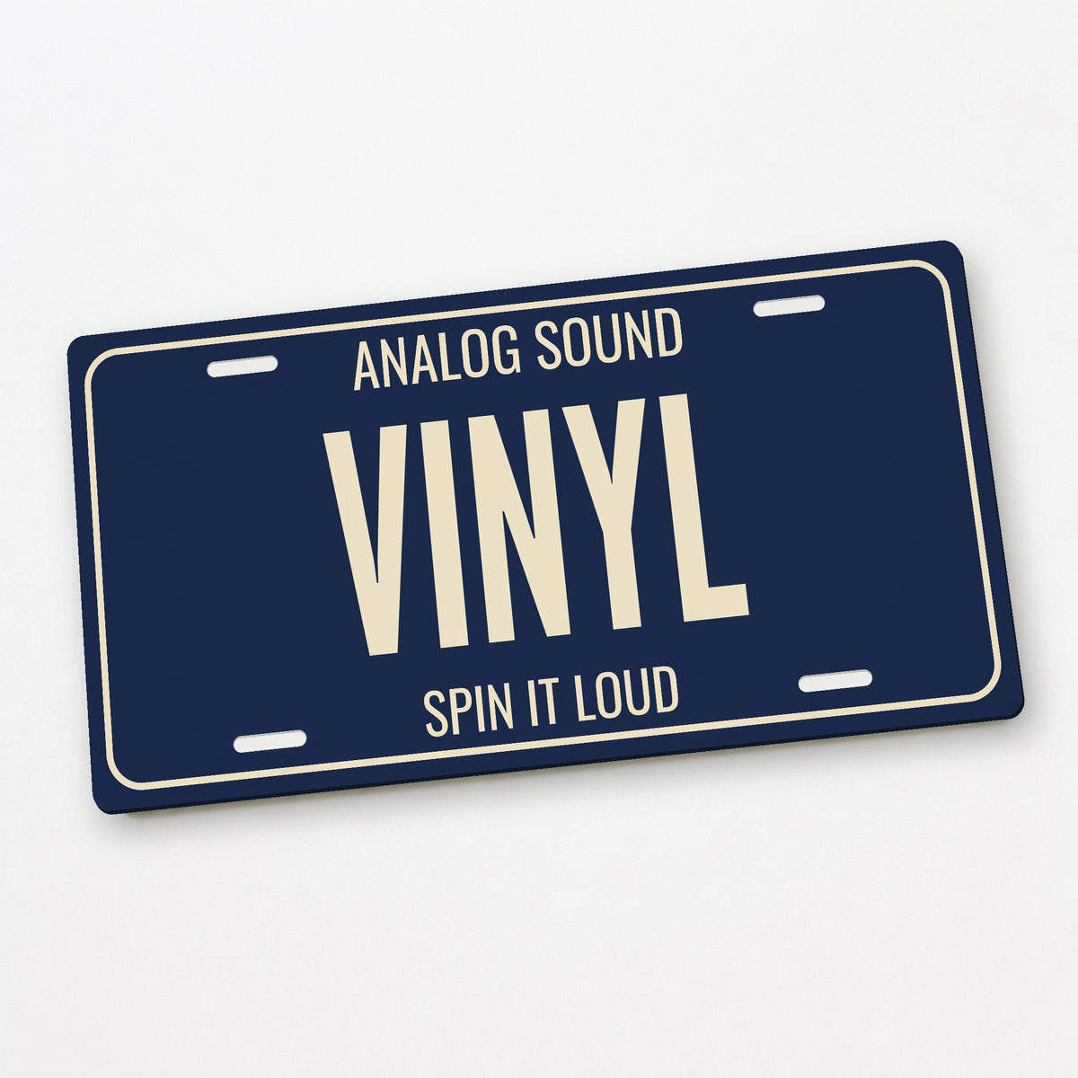 Analog Sound Vinyl Vinyl Record License Plate Sign - 12 x 6 in aluminum license plate