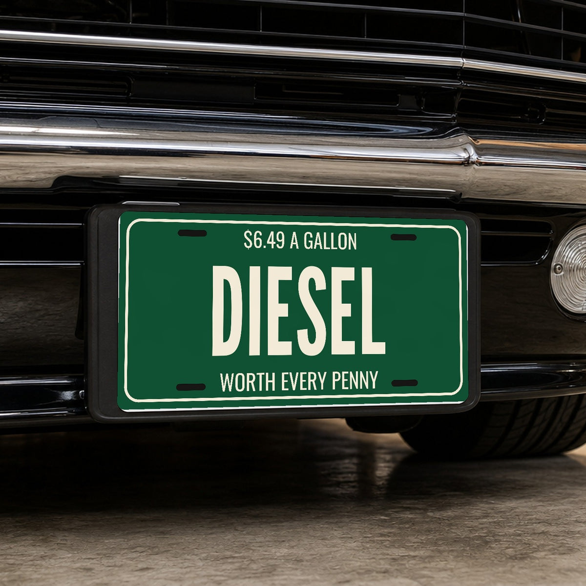 $6.49 A Gallon Diesel Truck License Plate Sign - 12 x 6 in aluminum license plate