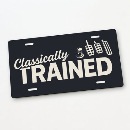 Classically Trained with Dimmer Stick Shift License Plate Sign - 12 x 6 in aluminum license plate
