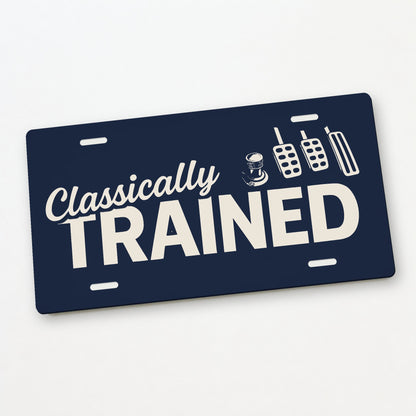 Classically Trained with Dimmer Stick Shift License Plate Sign - 12 x 6 in aluminum license plate