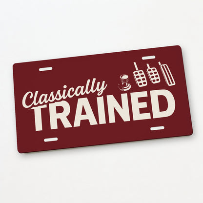 Classically Trained with Dimmer Stick Shift License Plate Sign - 12 x 6 in aluminum license plate
