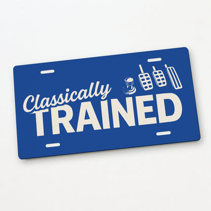 Classically Trained with Dimmer Stick Shift License Plate Sign - 12 x 6 in aluminum license plate