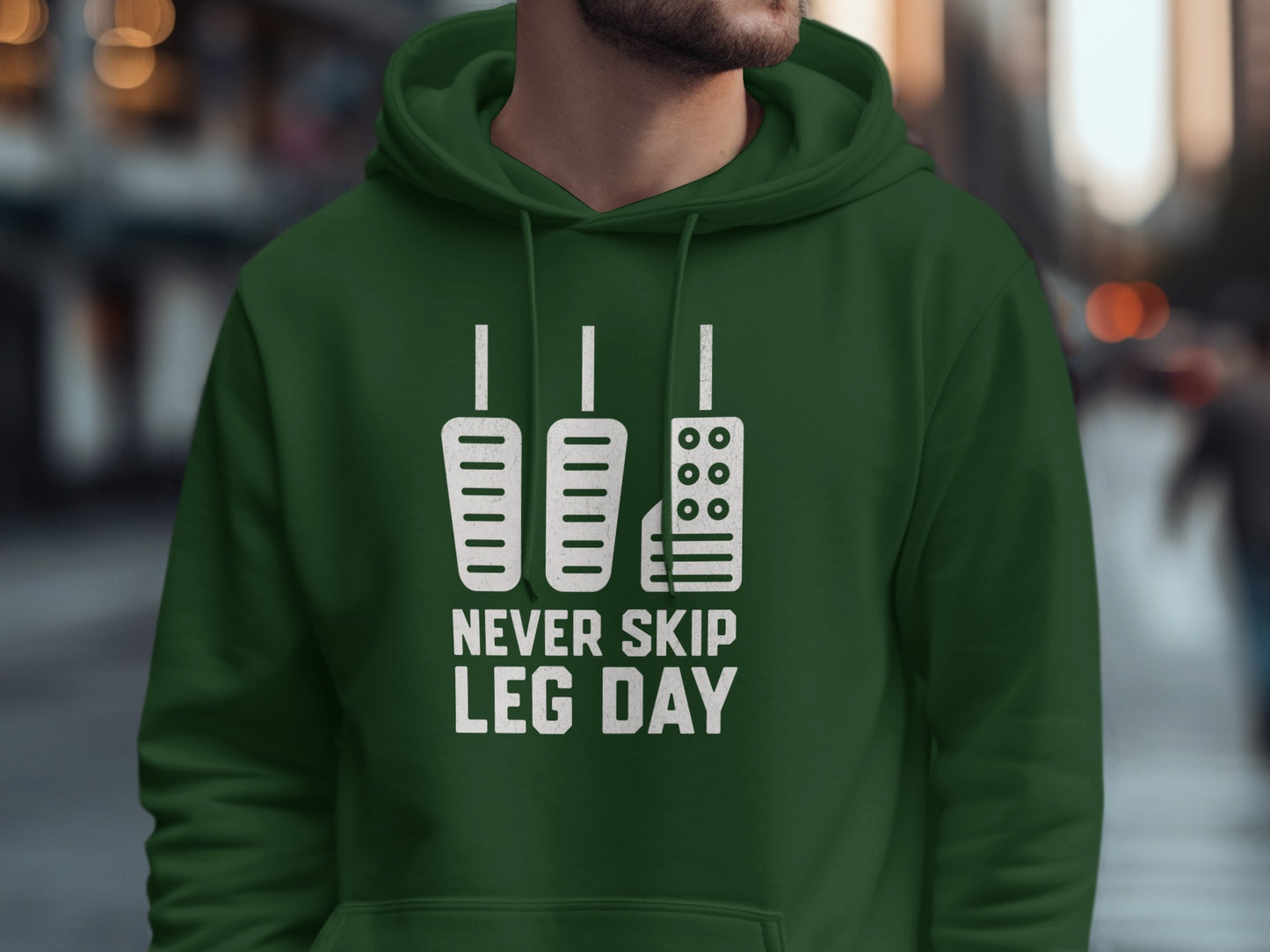 Never Skip Leg Day Fitness Hoodie for Gym Enthusiasts