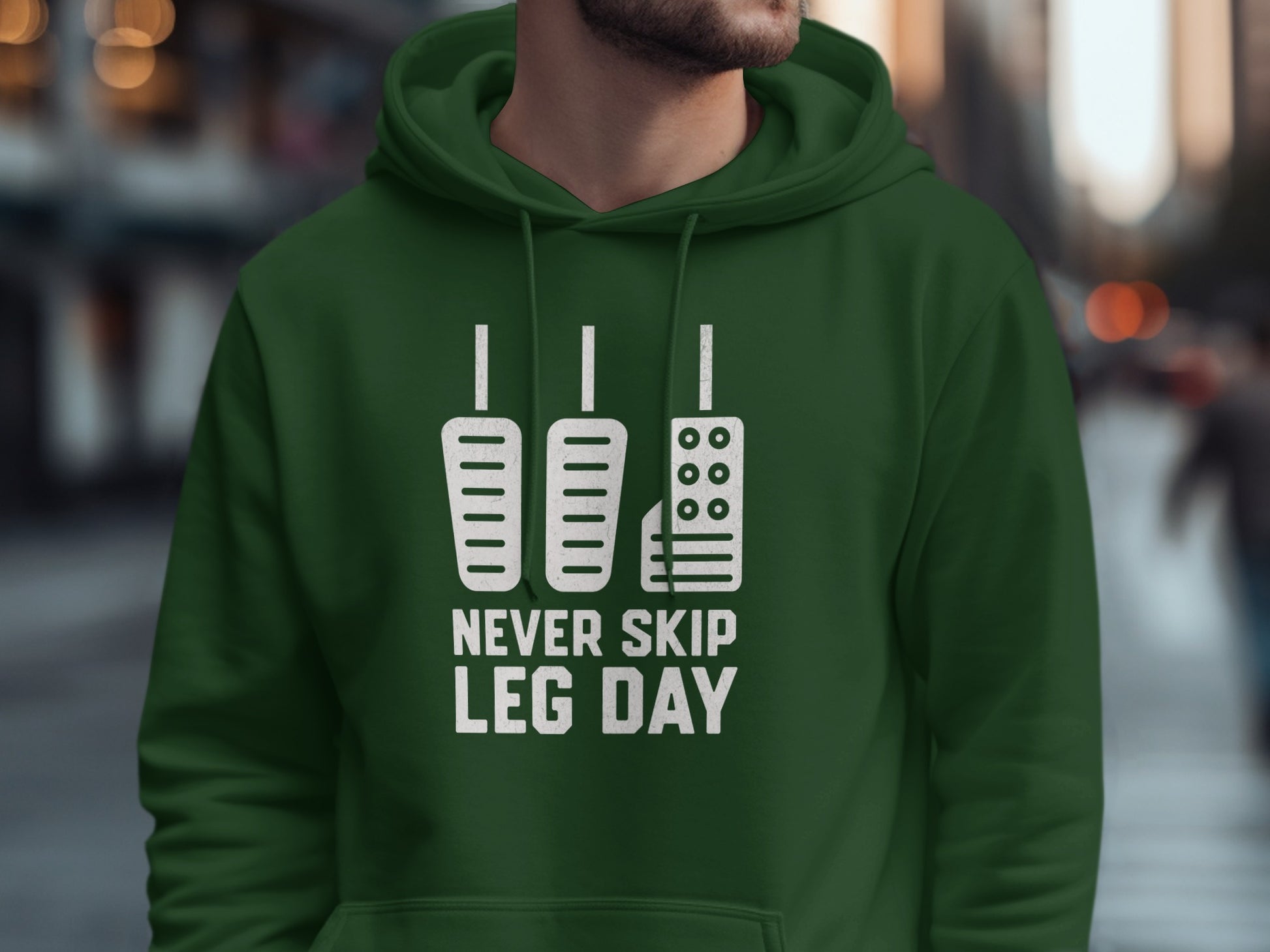 Never Skip Leg Day Fitness Hoodie for Gym Enthusiasts