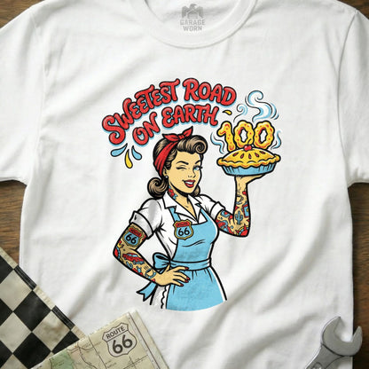 Sweetest Road On Earth Pinup Route 66 Pie Design product type