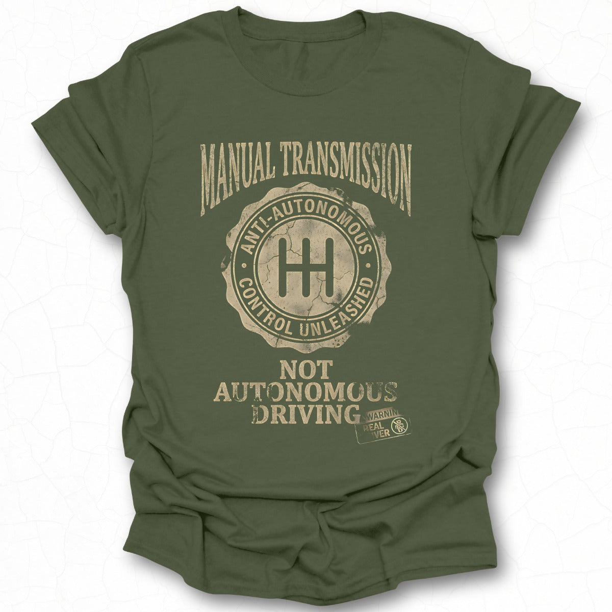 Manual Transmission Anti-Autonomous Driving T-Shirt