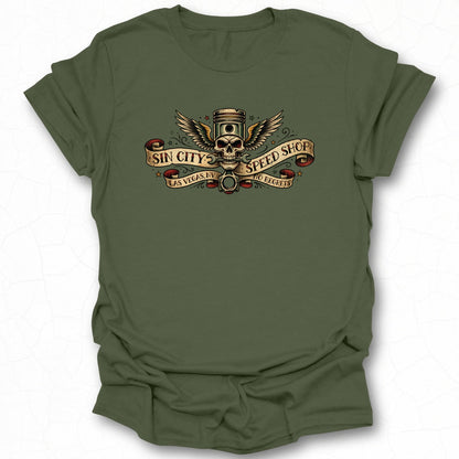 Sin City Speed Shop Las Vegas NV No Secrets T-Shirt