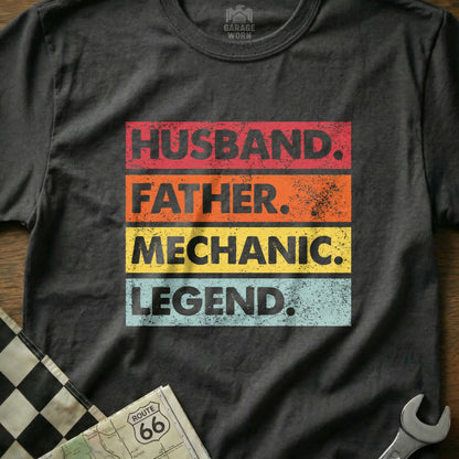 Husband Father Mechanic Legend Graphic Tee