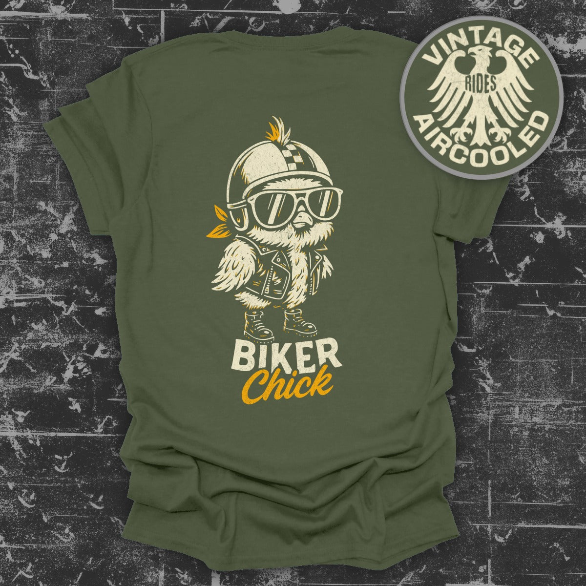 Biker Chick Vintage Rides Aircooled Graphic T-Shirt product