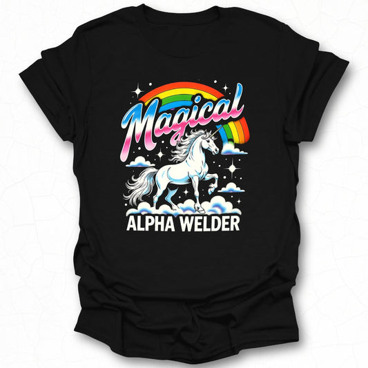 Magical Alpha Welder Unicorn Rainbow Shirt