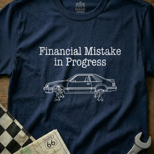 Financial Mistake in Progress Car Graphic T-Shirt