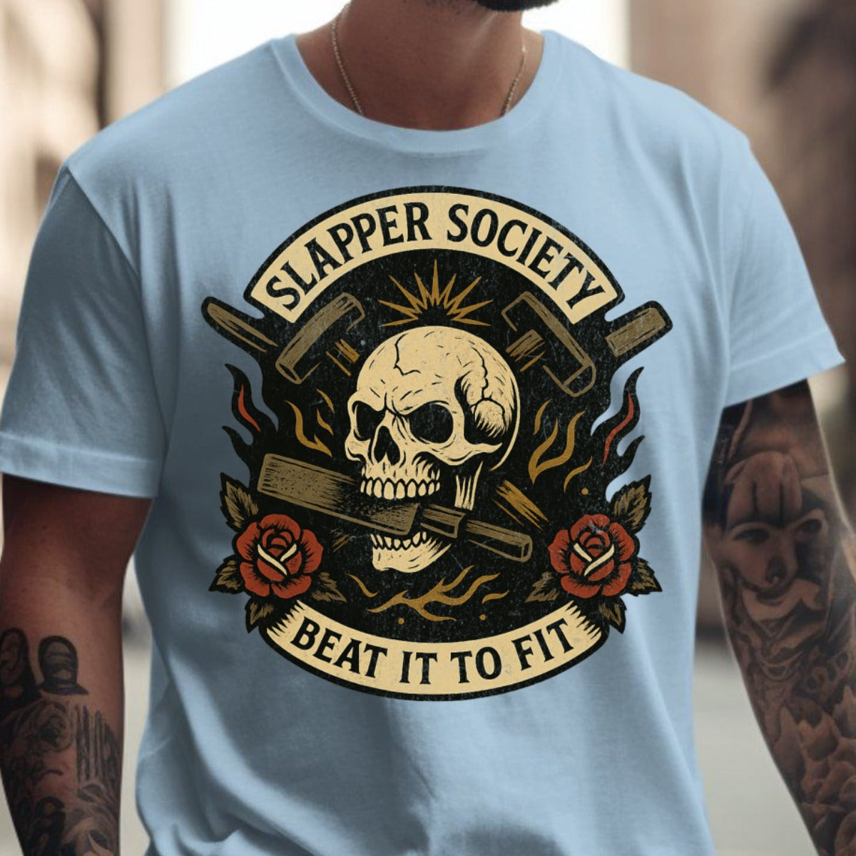 Slapper Society Beat It To Fit Skull T-shirt product type