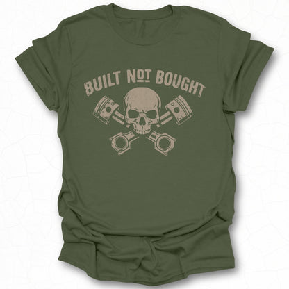 Built Not Bought Skull Pistons Graphic Tee Product