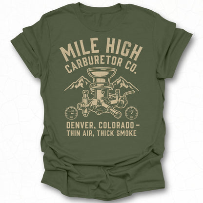 Mile High Carburetor Co Denver Colorado T-Shirt