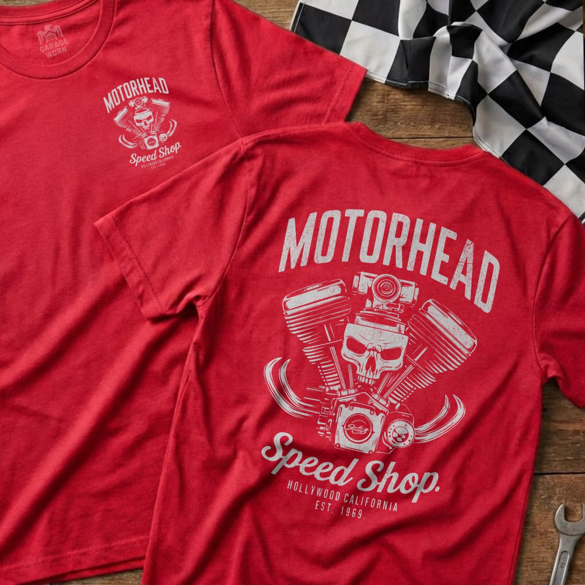 Motorhead Speed Shop Hollywood California 1969 T-shirt