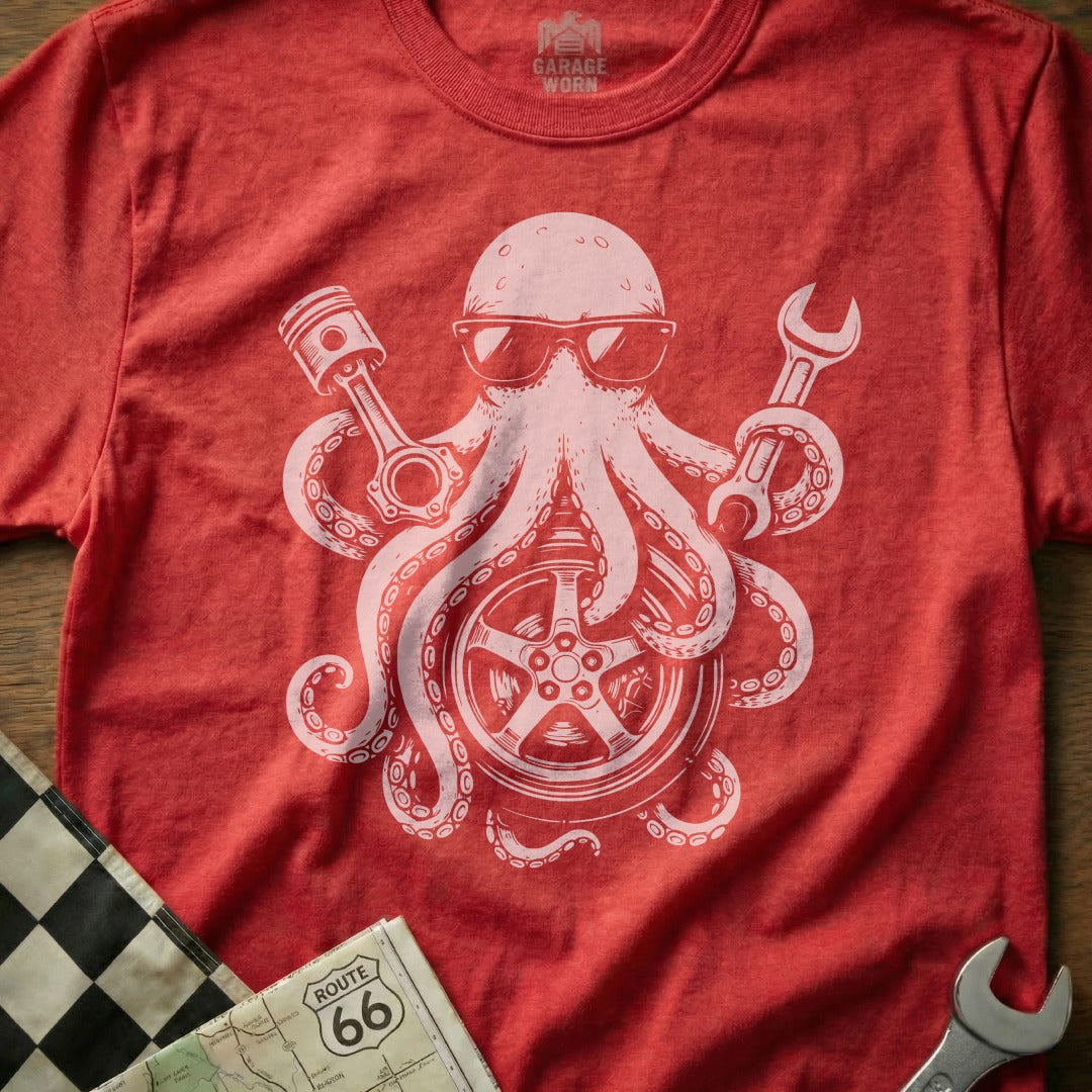 Octopus Mechanic Design with Route 66 Map Product