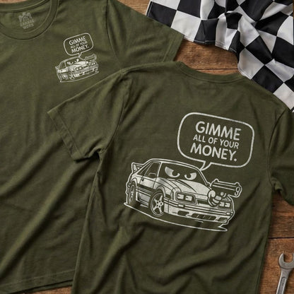 Gimme All of Your Money Car Graphic T-shirt
