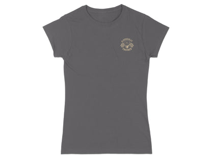 Gray t-shirt with "Classically Trained" and checkered flag logo.