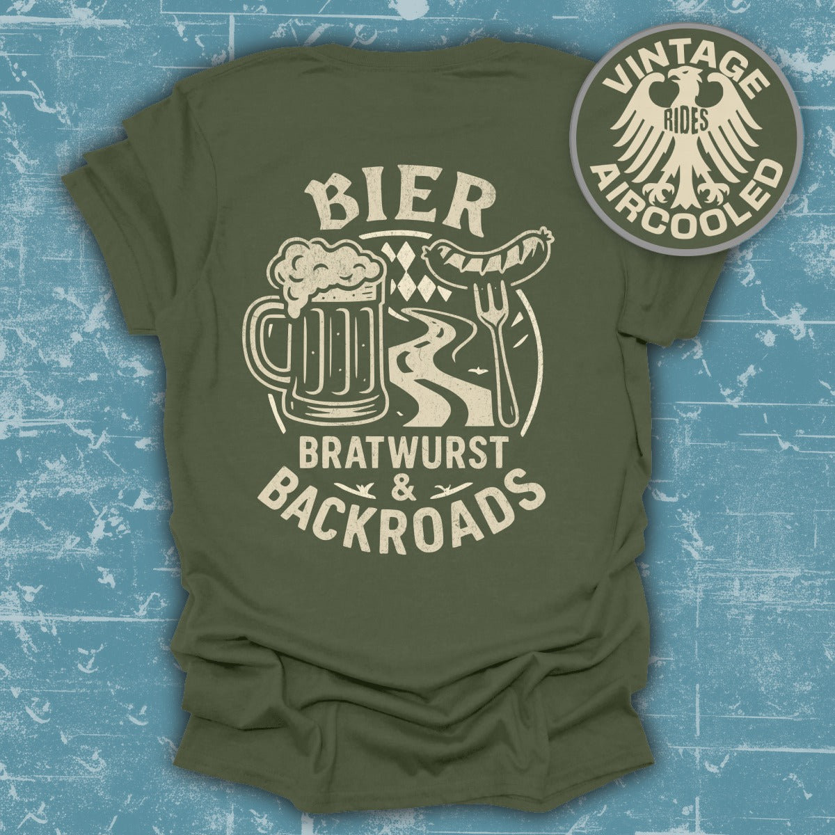 Bier Bratwurst and Backroads Graphic T-Shirt product