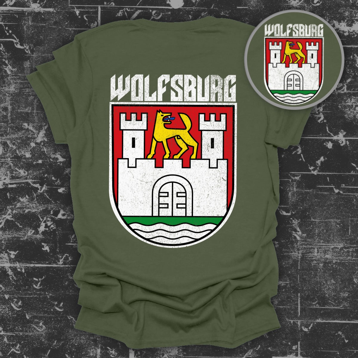 Wolfsburg German Crest Emblem T-shirt Design