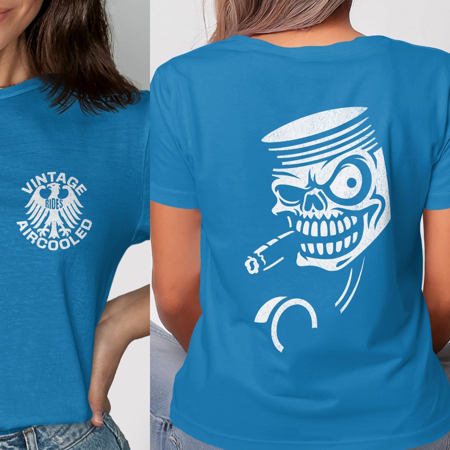 Vintage Air Cooled Graphic Print Blue T-shirt product type