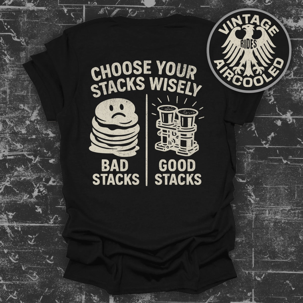 Funny Vintage Bad and Good Stacks T-Shirt product