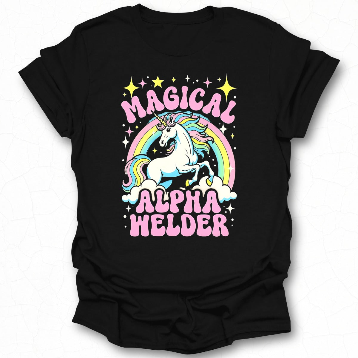 Magical Alpha Welder Unicorn Rainbow T-Shirt