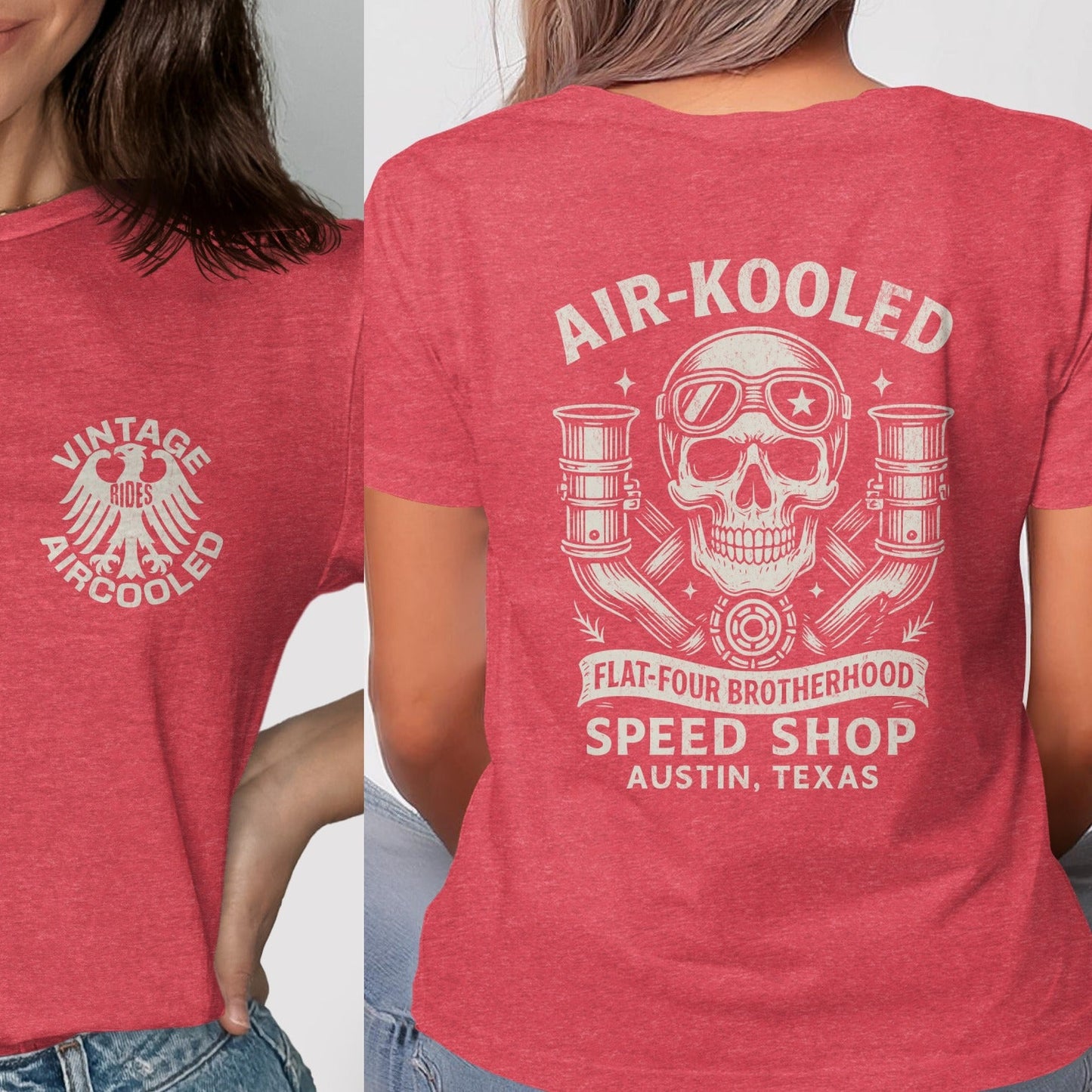 Vintage Aircooled Speed Shop Skull T-Shirt product type