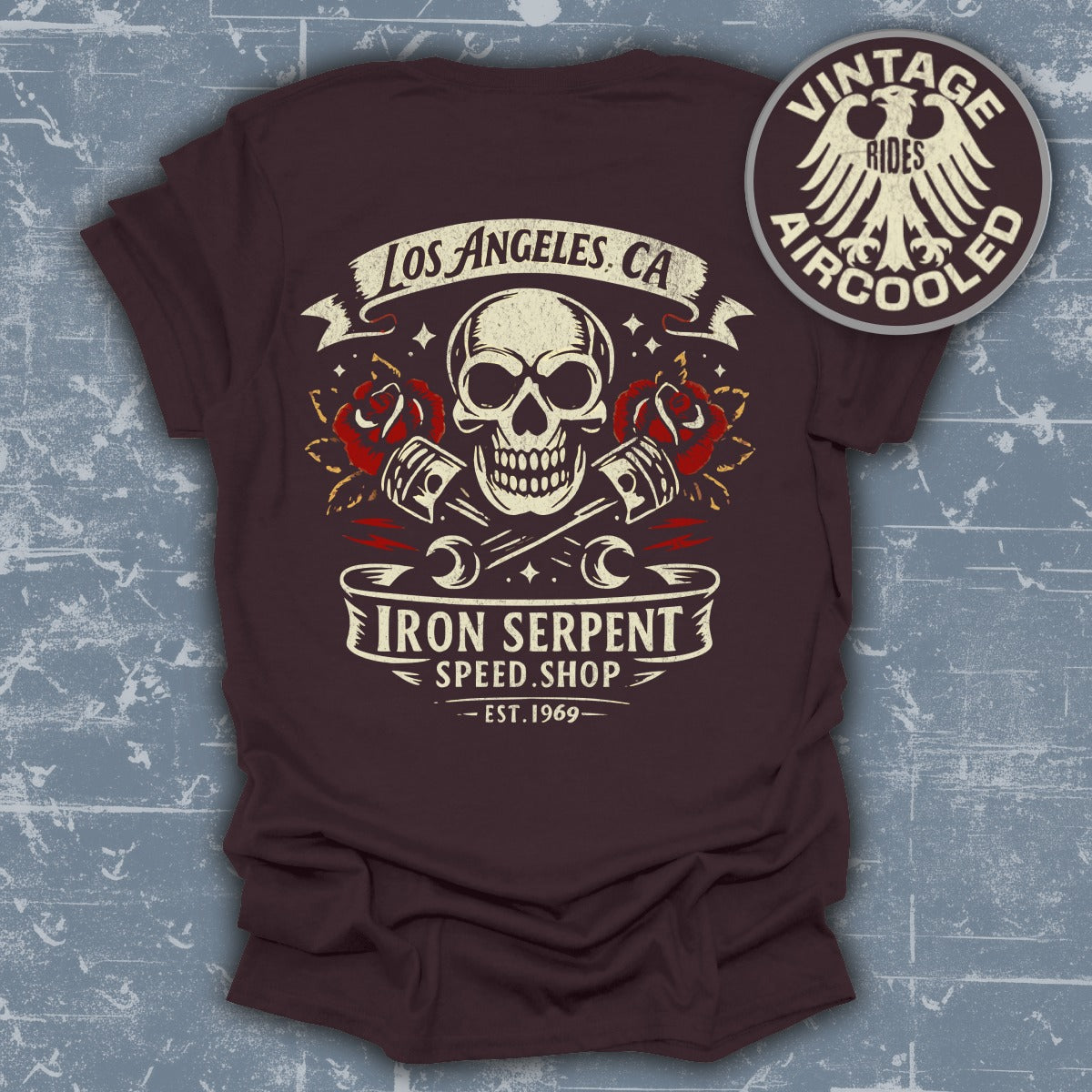 Los Angeles CA Iron Serpent Speed Shop Vintage Shirt
