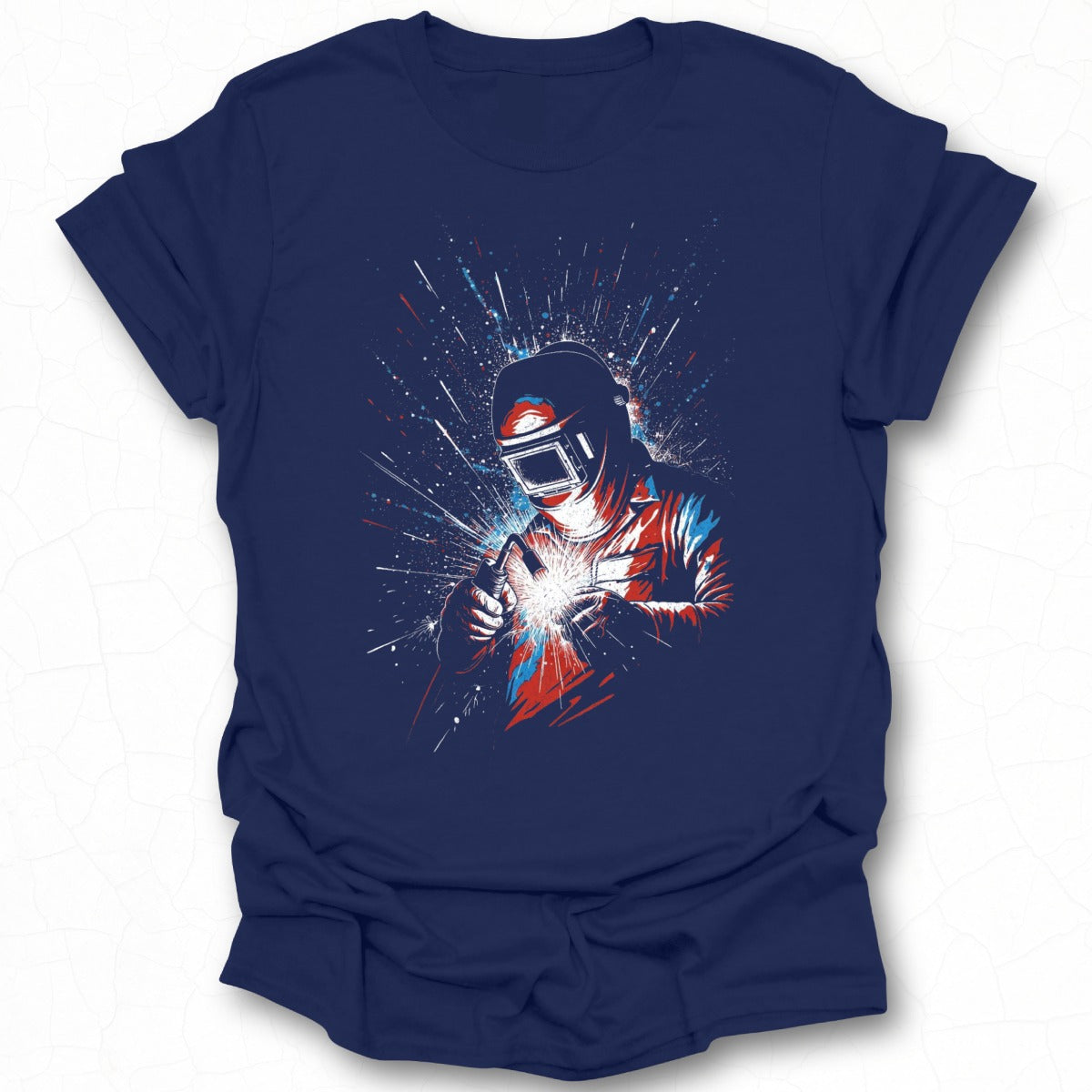 Welder with Sparks Exploding Graphic T-Shirt
