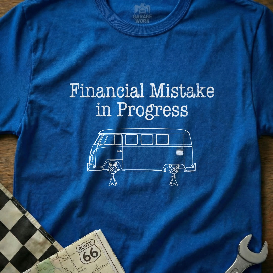 Financial Mistake in Progress Funny Car Lover Shirt