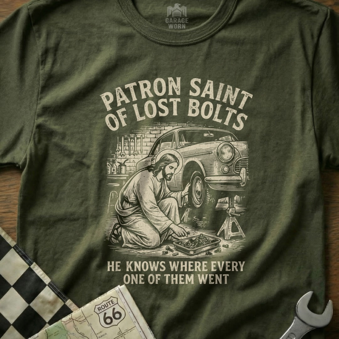 Patron Saint OF Lost Bolts He Knows Where product type
