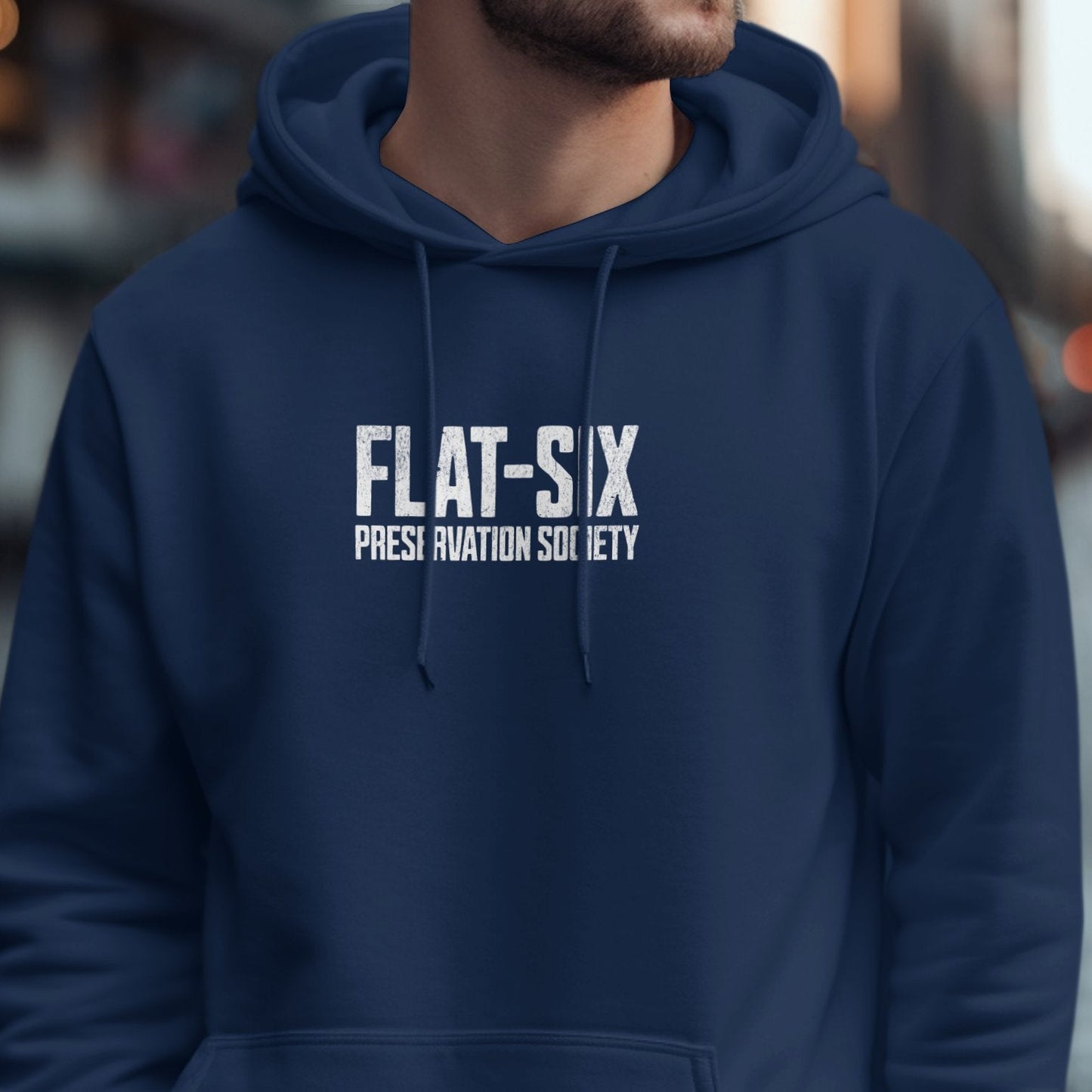 Flat-Six Preservation Society Blue Hooded Sweatshirt product