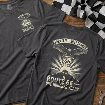 BORN FREE BUILT TO ROAM ROUTE 66 ONE HUNDRED YEARS product type