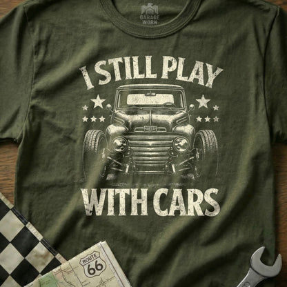 I Still Play With Cars Vintage Graphic Product