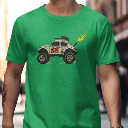 Green T-Shirt with Racing Car Design for Clothing product