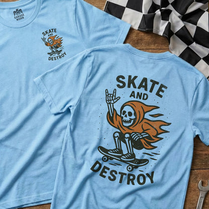Skate and Destroy Graphic Blue T-Shirt