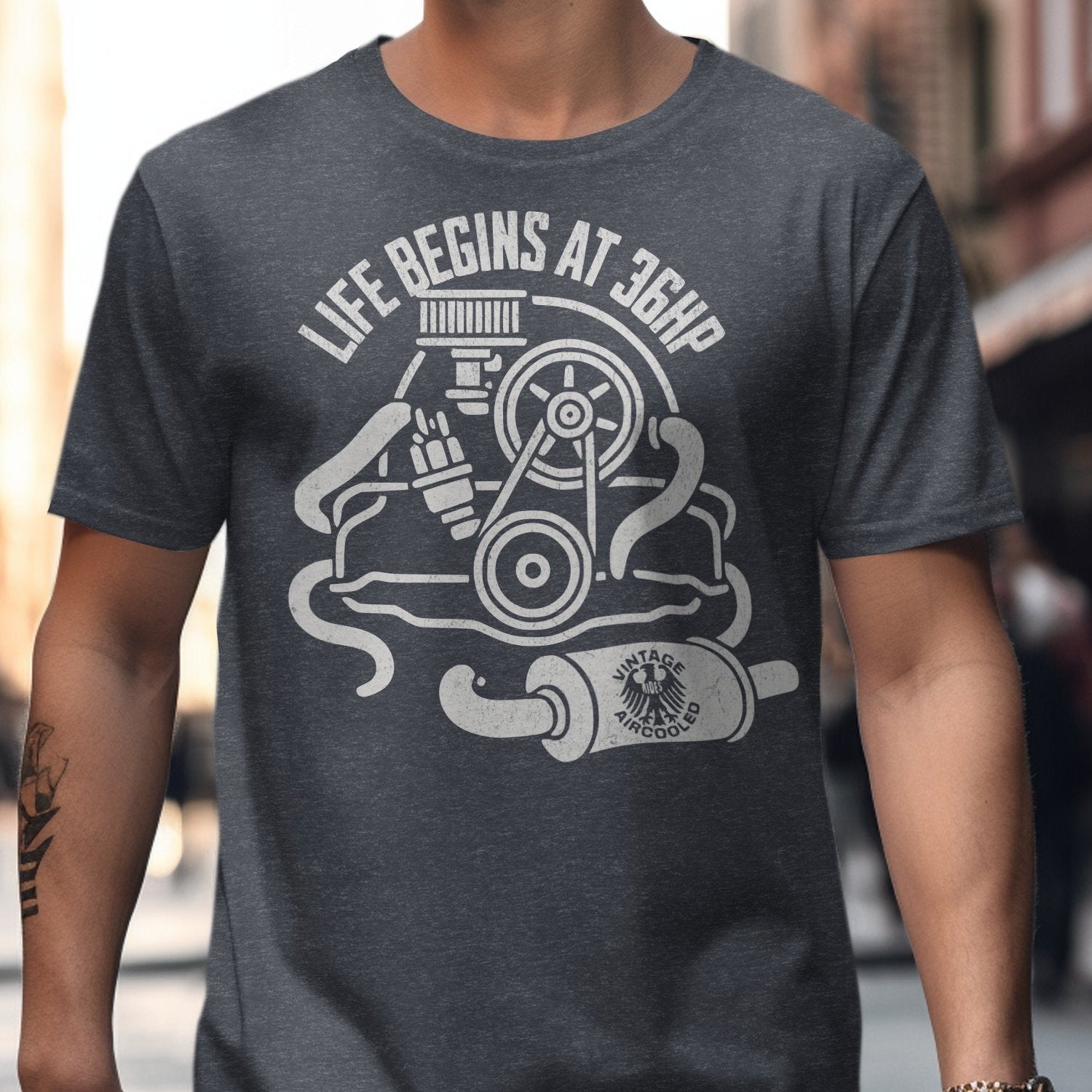 Life Begins at 36HP Printed Graphic T-Shirt Product