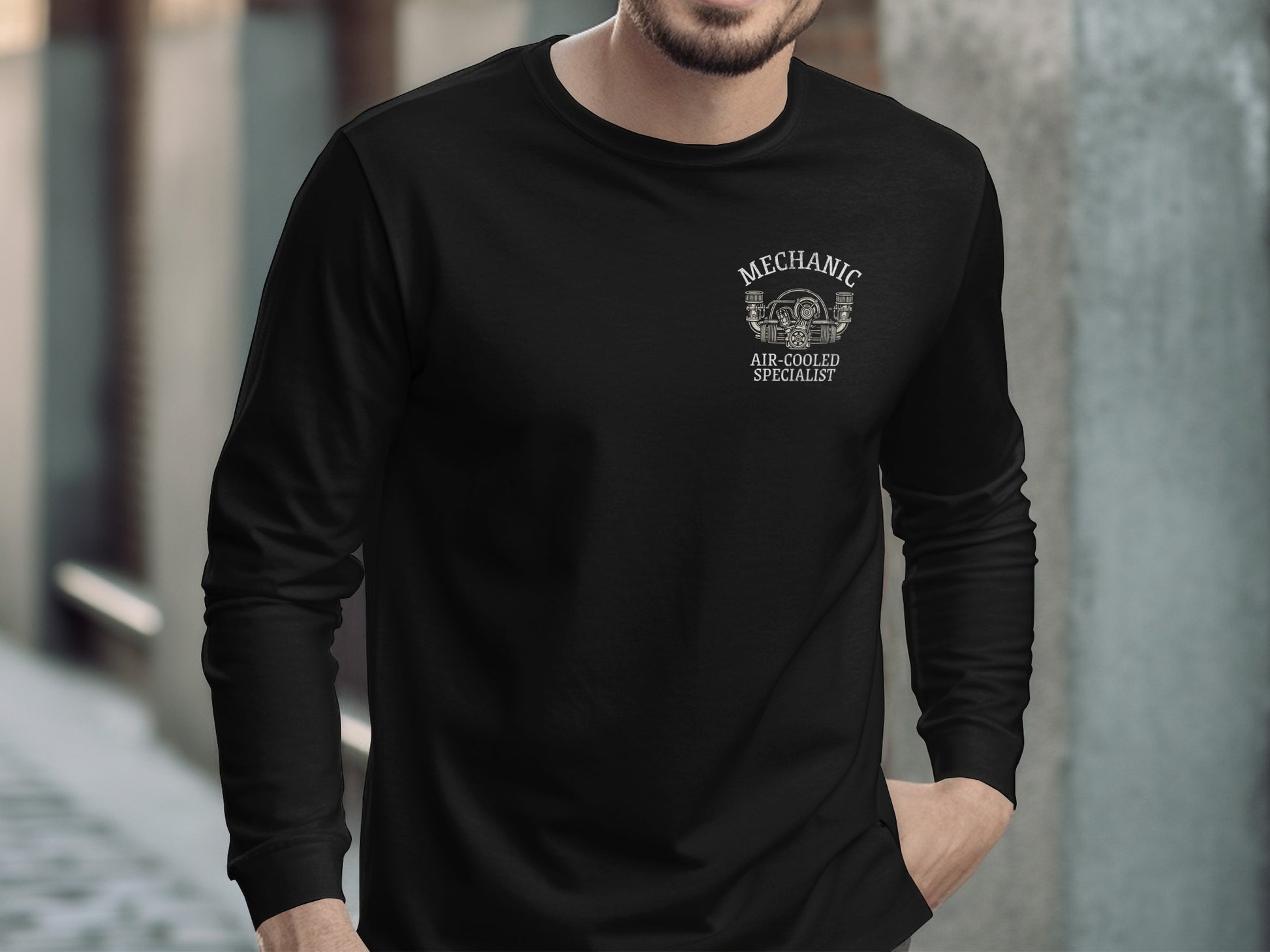 Mechanic Air-Cooled Specialist Black Long Sleeve Shirt product