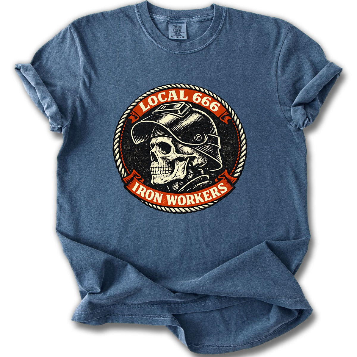 Local 666 Iron Workers Skull Graphic Tee