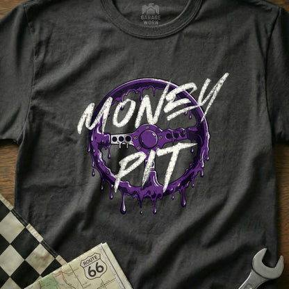 Money Pit Steering Wheel Graphic Tees Top Shirt