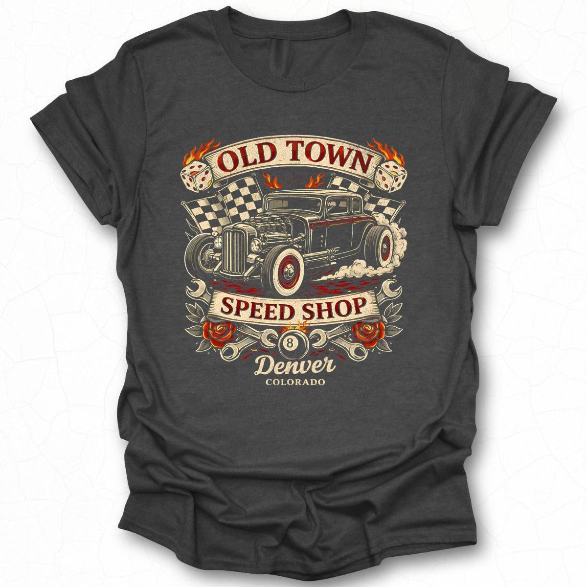 Retro Old Town Speed Shop Denver Graphic T-Shirt
