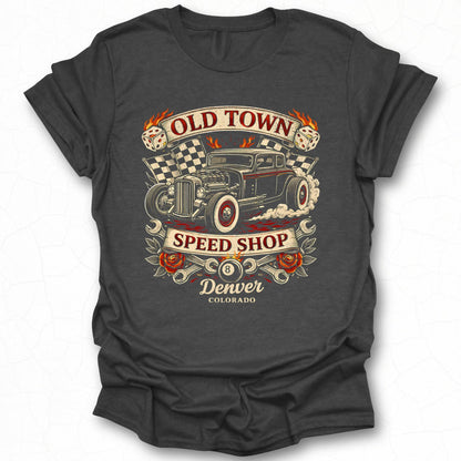 Retro Old Town Speed Shop Denver Graphic T-Shirt