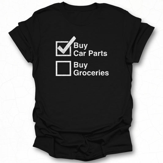 Buy Car Parts Check Mark T-Shirt Novelty Apparel