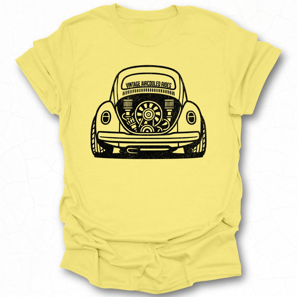 Vintage Aircooled Rides Yellow Graphic T-shirt
