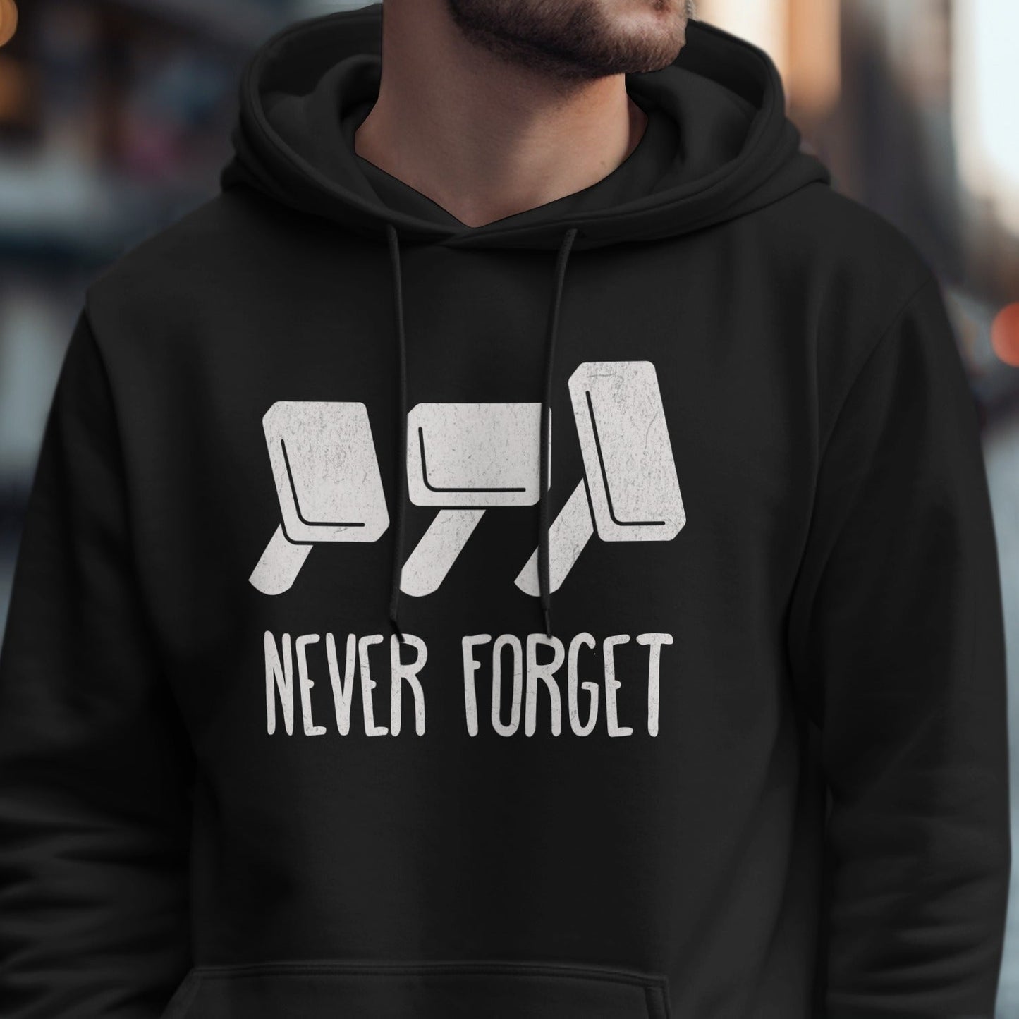 Retro Cassette Tape Never Forget Hoodie Sweatshirt