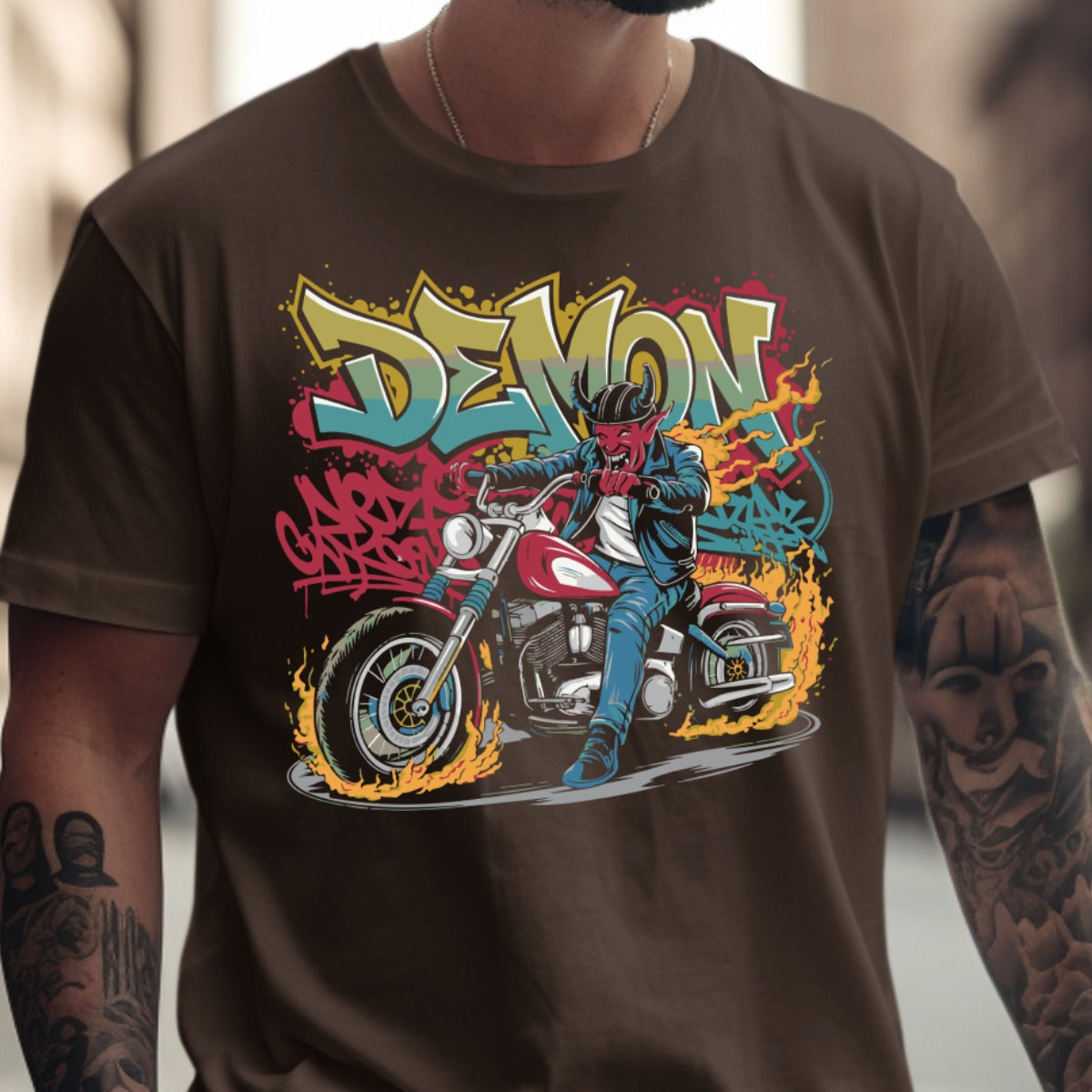 Demon Rider Graphic Tee Shirt product