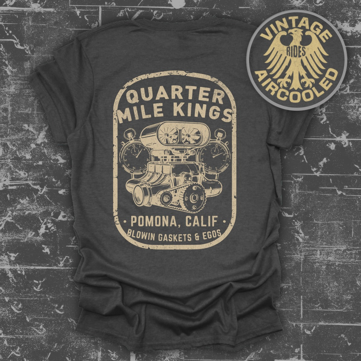 Quarter Mile Kings Vintage Rides Aircooled T-Shirt